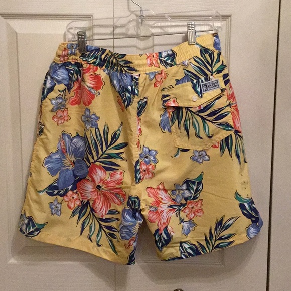 *EUC* Polo tropical yellow bathing suit. Size L. - Picture 2 of 4